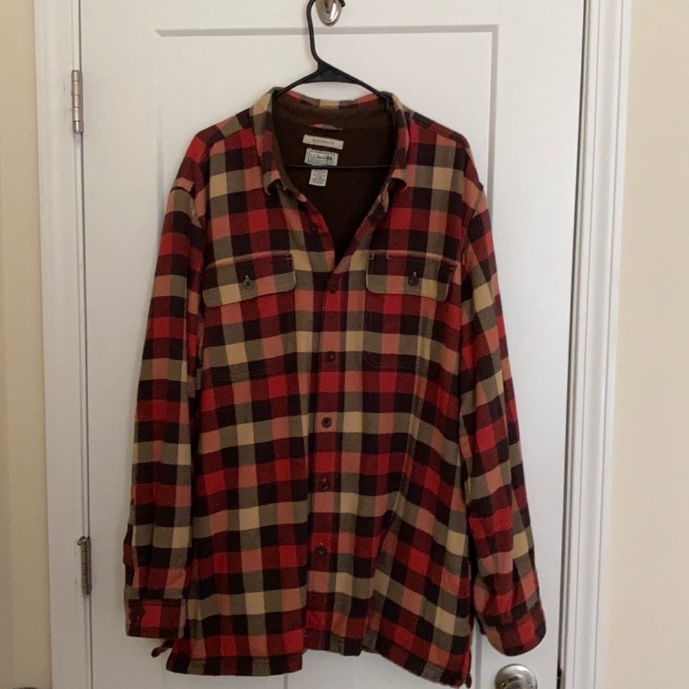 Men’s XL LL Bean lined L/S Shirt